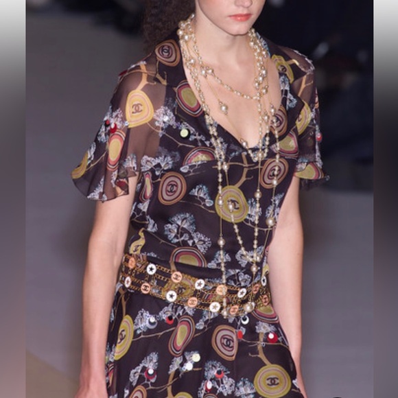 Chanel Spring 2001 Star Logo Double Row Chainlink Belt - Picture 10 of 14